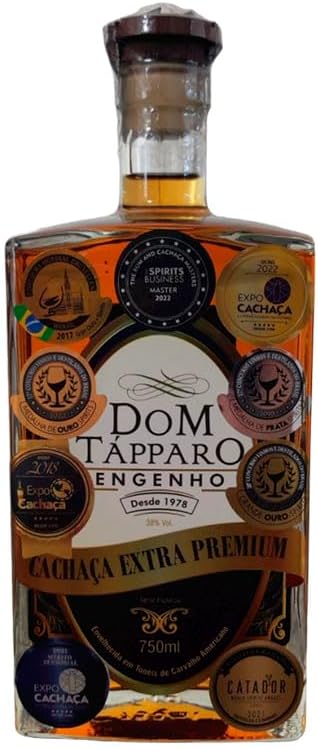 Cachaça Extra Premium Carvalho Americano Dom Tápparo 750 Ml